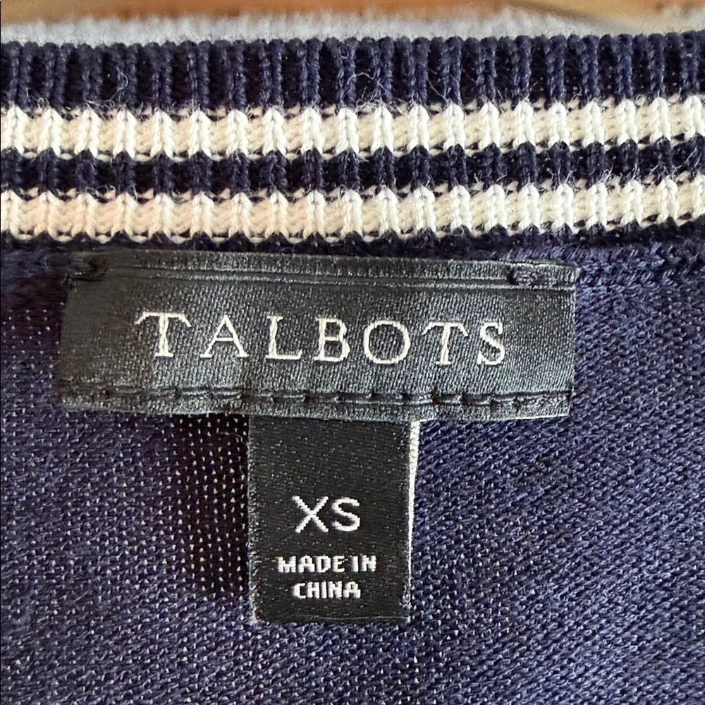 Talbots Nautical Cardigan with anchors Size XS - Picture 8 of 16